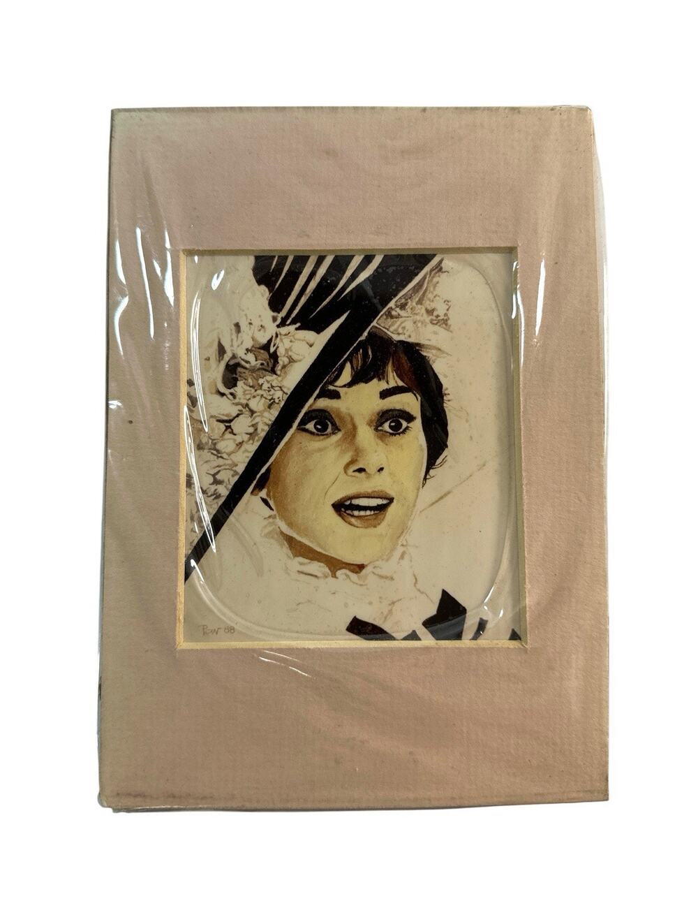 Vintage 1988 Audrey Hepburn My Fair Lady Portrait Signed Pav 5x7